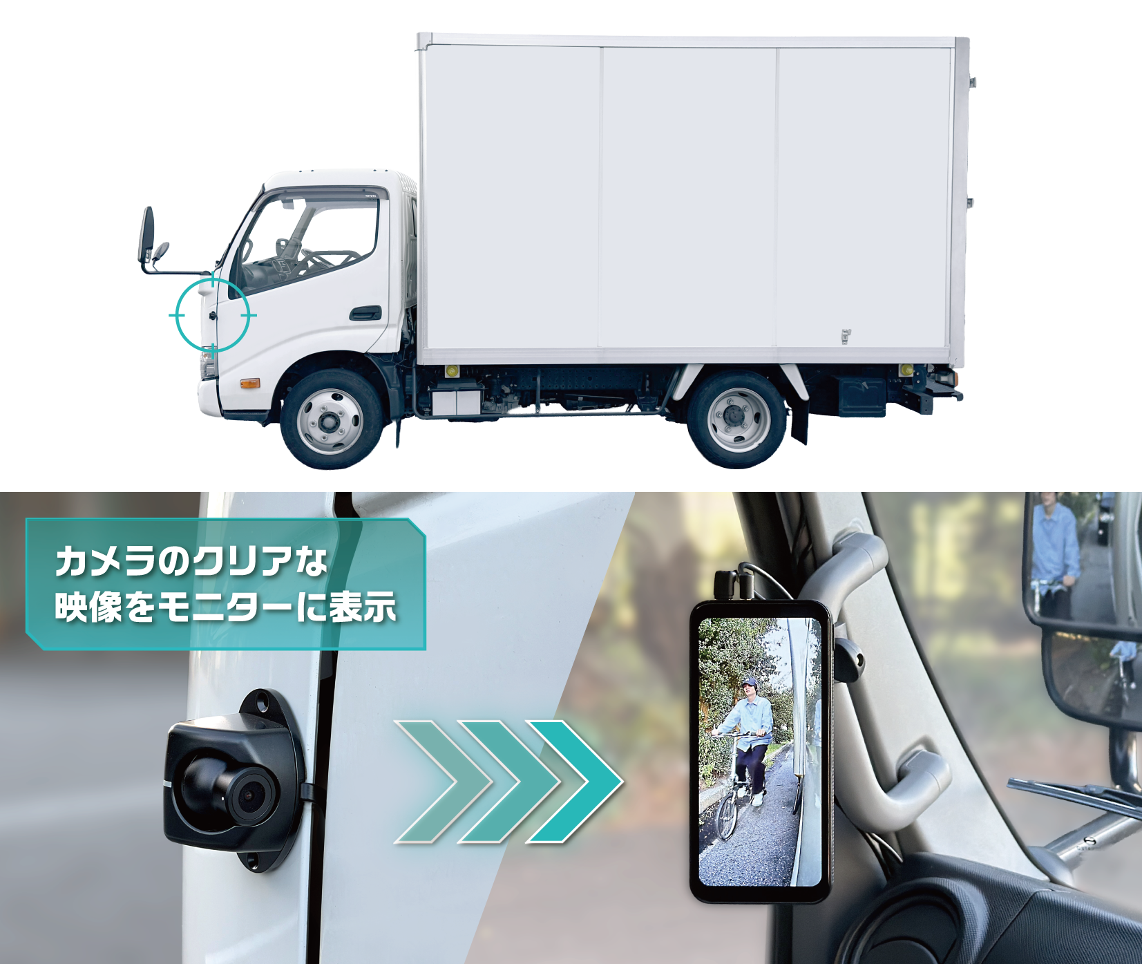 カメラがモニターで確認できるイメージ画像